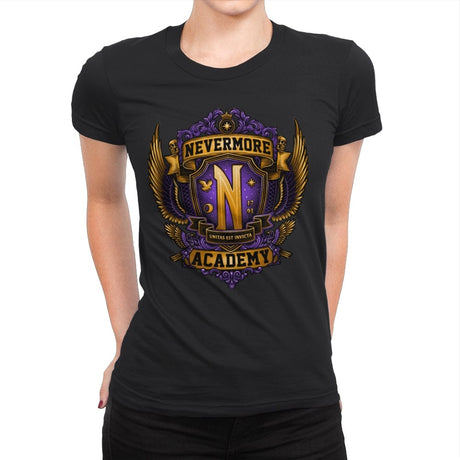 Emblem of the Academy - Womens Premium T-Shirts RIPT Apparel Small / Black