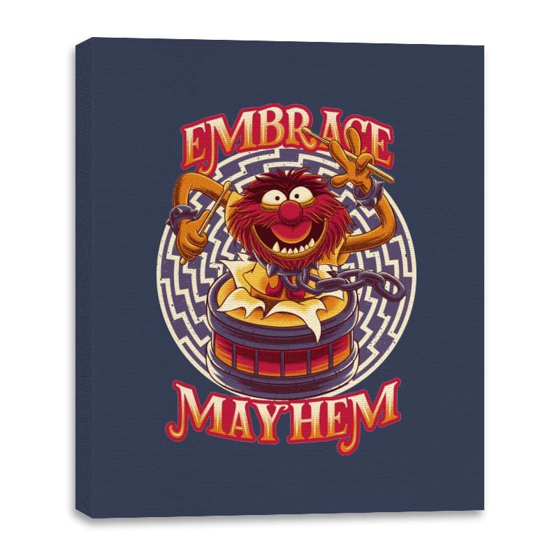 Embrace Mayhem - Canvas Wraps Canvas Wraps RIPT Apparel 16x20 / Navy