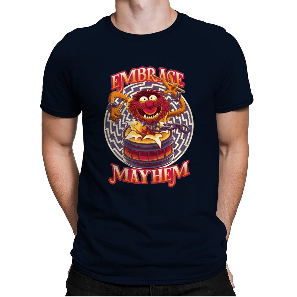 Embrace Mayhem - Mens Premium T-Shirts RIPT Apparel Small / Midnight Navy