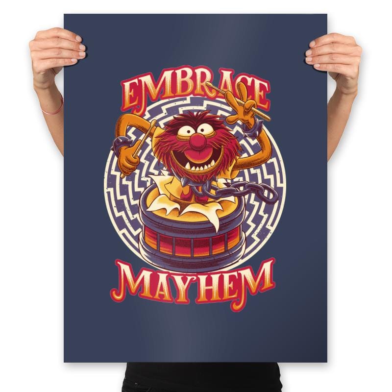 Embrace Mayhem - Prints Posters RIPT Apparel 18x24 / Navy