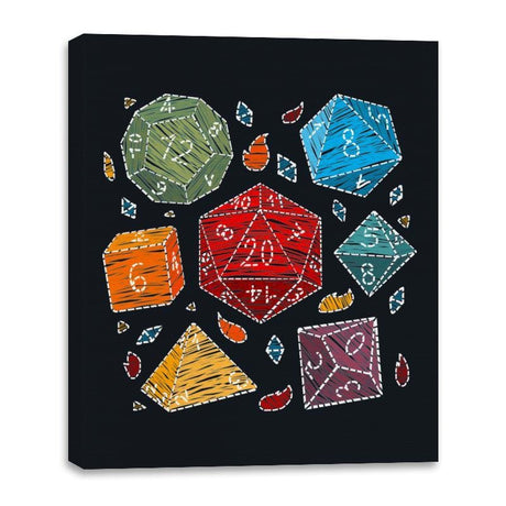 Embroidery Dice - Canvas Wraps Canvas Wraps RIPT Apparel 16x20 / Black