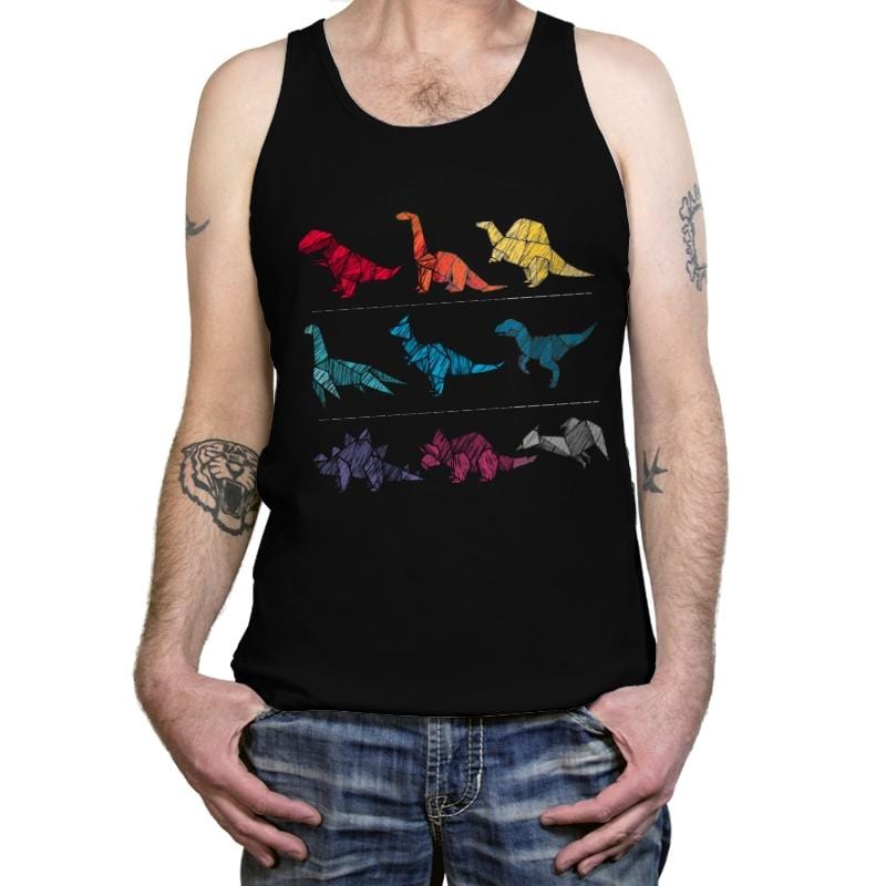 Embroidery Dinosaurs - Tanktop Tanktop RIPT Apparel X-Small / Black