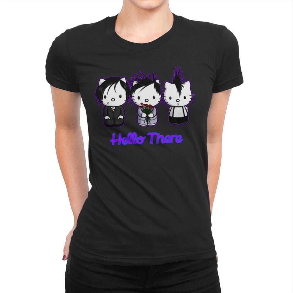 Emo Kitties - Womens Premium T-Shirts RIPT Apparel Small / Black