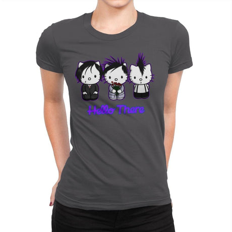 Emo Kitties - Womens Premium T-Shirts RIPT Apparel Small / Heavy Metal