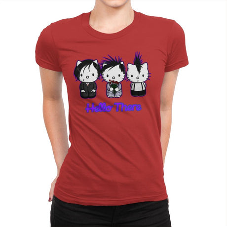 Emo Kitties - Womens Premium T-Shirts RIPT Apparel Small / Red