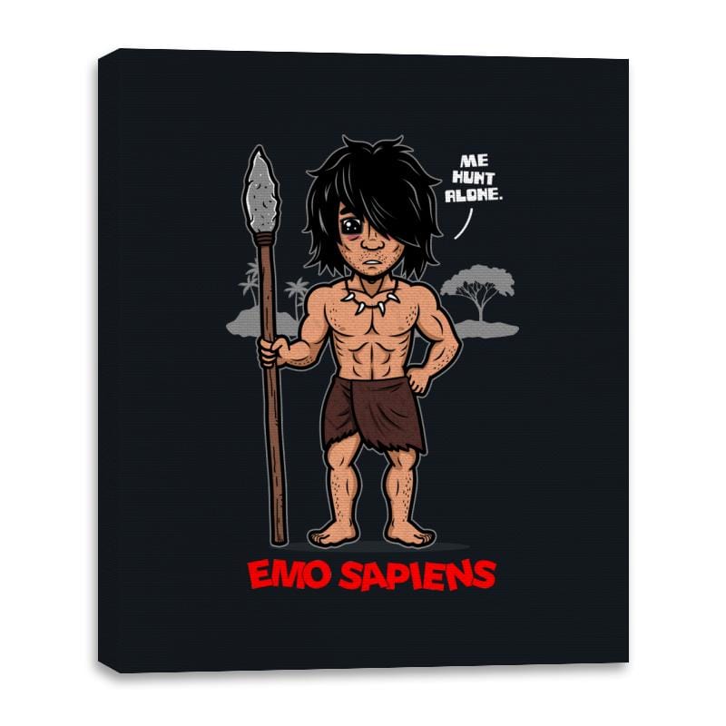 Emo Sapiens - Canvas Wraps Canvas Wraps RIPT Apparel 16x20 / Black