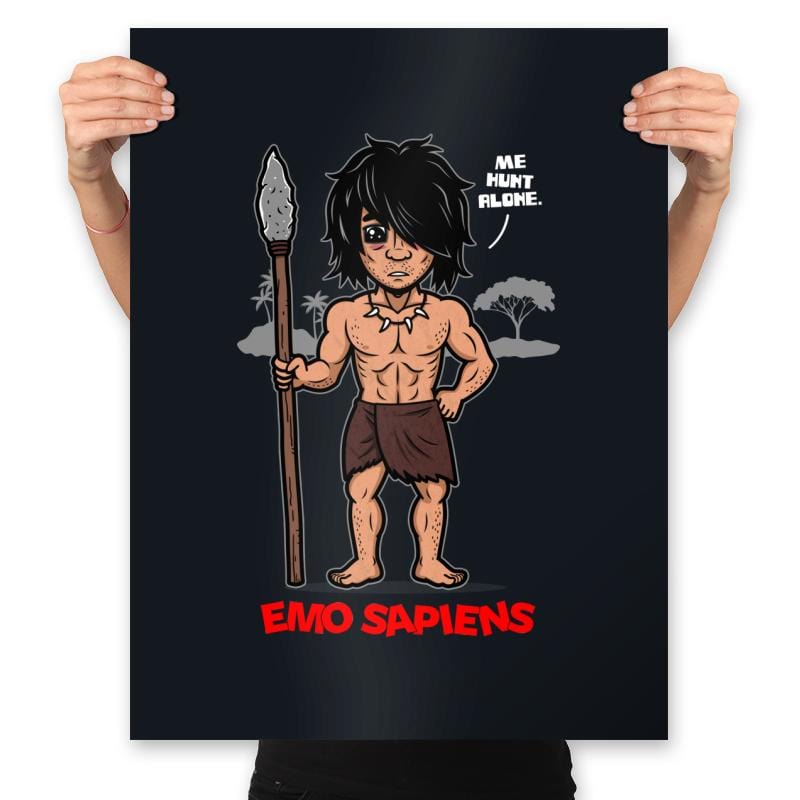 Emo Sapiens - Prints Posters RIPT Apparel 18x24 / Black