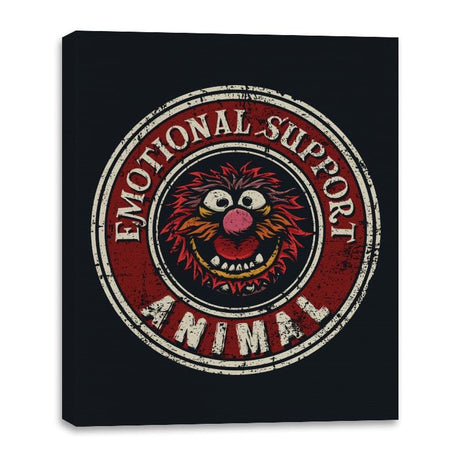 Emotional Support Animal - Canvas Wraps Canvas Wraps RIPT Apparel 16x20 / Black