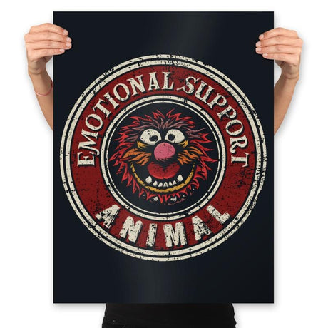 Emotional Support Animal - Prints Posters RIPT Apparel 18x24 / Black