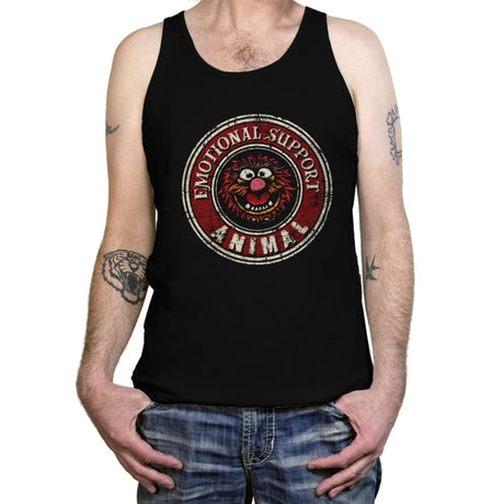 Emotional Support Animal - Tanktop Tanktop RIPT Apparel X-Small / Black