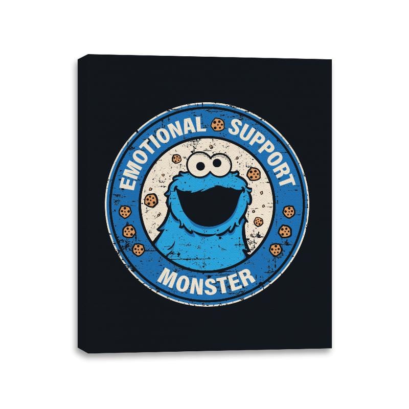 Emotional Support Monster - Canvas Wraps Canvas Wraps RIPT Apparel 11x14 / Black