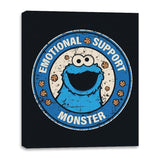 Emotional Support Monster - Canvas Wraps Canvas Wraps RIPT Apparel 16x20 / Black