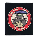 Emotional Support Neighbor - Canvas Wraps Canvas Wraps RIPT Apparel 16x20 / Black