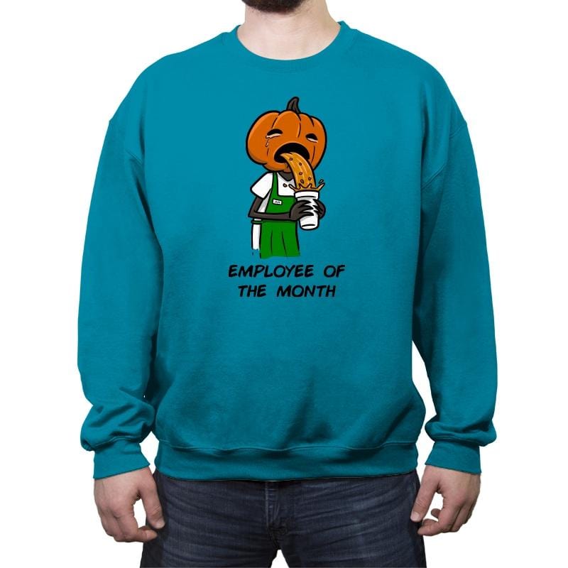 Employee of the Month - Crew Neck Sweatshirt Crew Neck Sweatshirt RIPT Apparel Small / Antique Sapphire