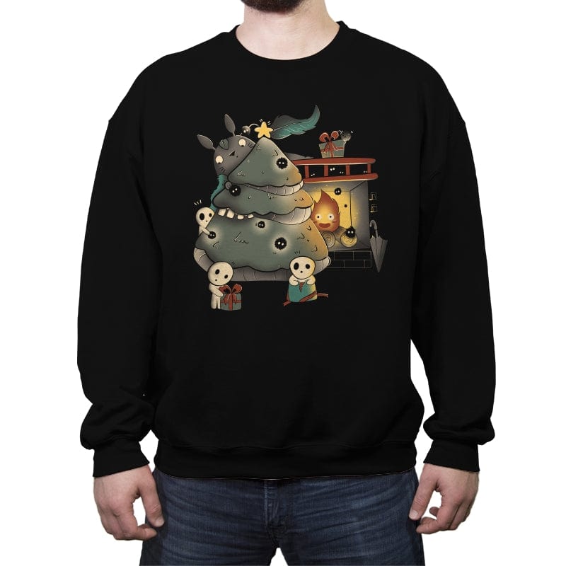 Enchanted Family - Crew Neck Sweatshirt Crew Neck Sweatshirt RIPT Apparel Small / Black