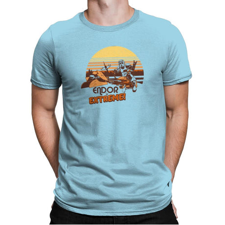 Endor is Extreme Exclusive - Mens Premium T-Shirts RIPT Apparel Small / Light Blue