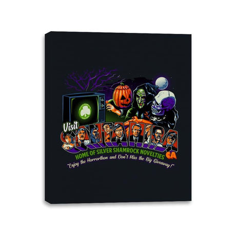 Enjoy the Horrorthon! - Canvas Wraps Canvas Wraps RIPT Apparel 11x14 / Black