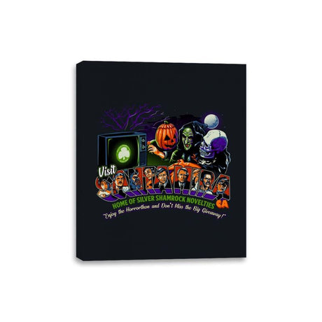 Enjoy the Horrorthon! - Canvas Wraps Canvas Wraps RIPT Apparel 8x10 / Black