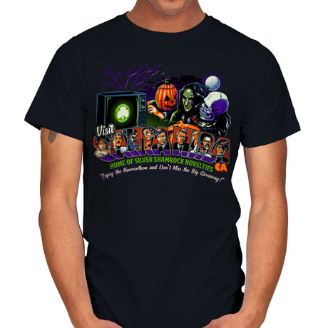 Enjoy the Horrorthon! - Mens T-Shirts RIPT Apparel Small / Black