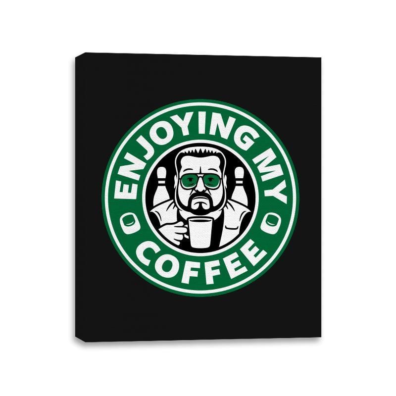 Enjoying My Coffee - Canvas Wraps Canvas Wraps RIPT Apparel 11x14 / Black