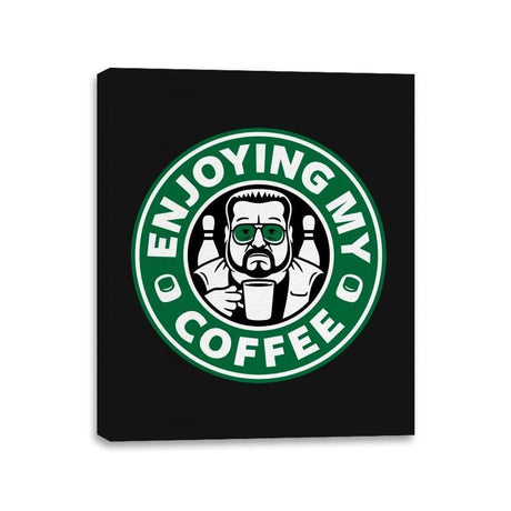 Enjoying My Coffee - Canvas Wraps Canvas Wraps RIPT Apparel 11x14 / Black