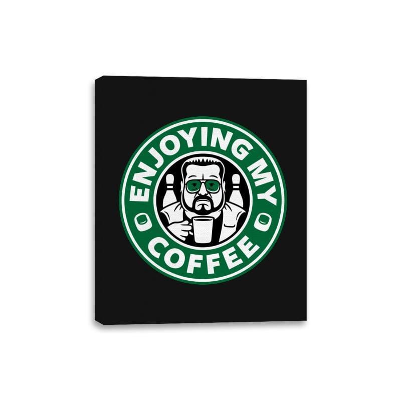 Enjoying My Coffee - Canvas Wraps Canvas Wraps RIPT Apparel 8x10 / Black