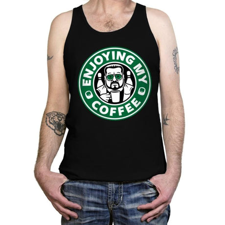 Enjoying My Coffee - Tanktop Tanktop RIPT Apparel X-Small / Black