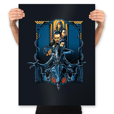 Enter the Aliens - Prints Posters RIPT Apparel 18x24 / Black