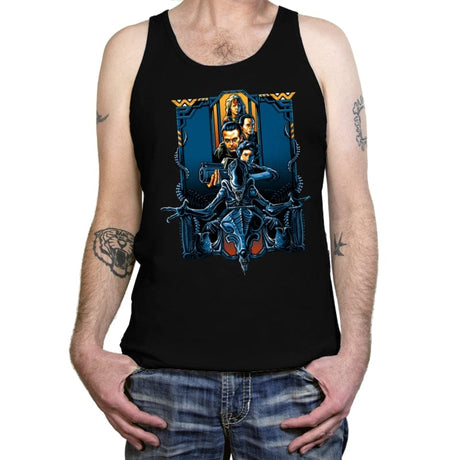 Enter the Aliens - Tanktop Tanktop RIPT Apparel X-Small / Black