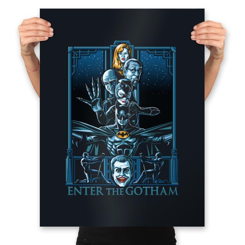 Enter the Gotham - Prints Posters RIPT Apparel 18x24 / Black