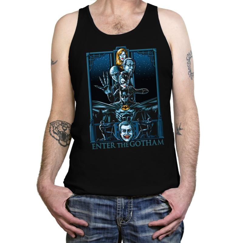 Enter the Gotham - Tanktop Tanktop RIPT Apparel X-Small / Black