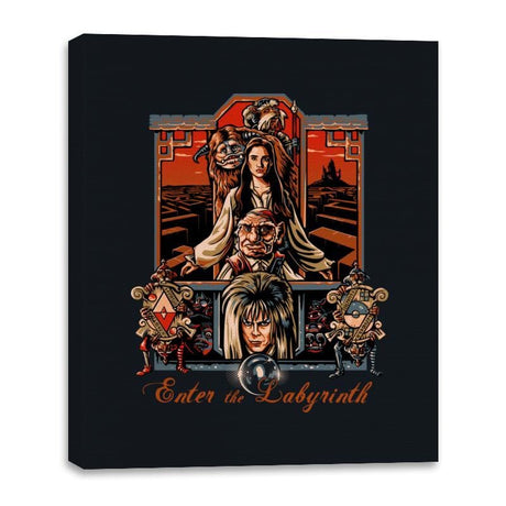 Enter the Labyrinth - Canvas Wraps Canvas Wraps RIPT Apparel 16x20 / Black