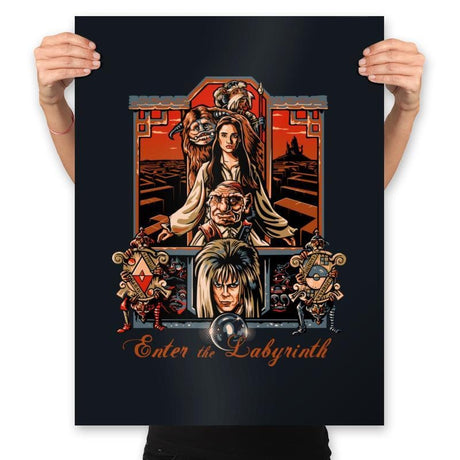 Enter the Labyrinth - Prints Posters RIPT Apparel 18x24 / Black