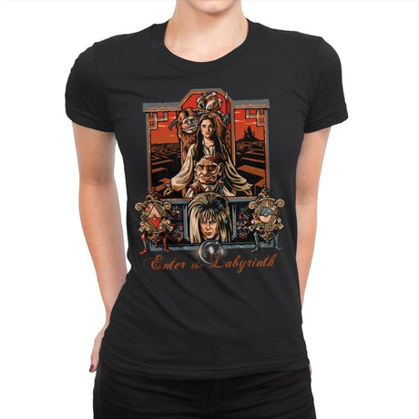 Enter the Labyrinth - Womens Premium T-Shirts RIPT Apparel Small / Black