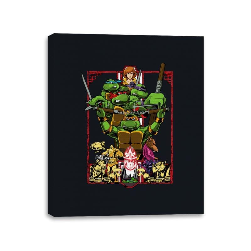 Enter The Turtles - Canvas Wraps Canvas Wraps RIPT Apparel 11x14 / Black