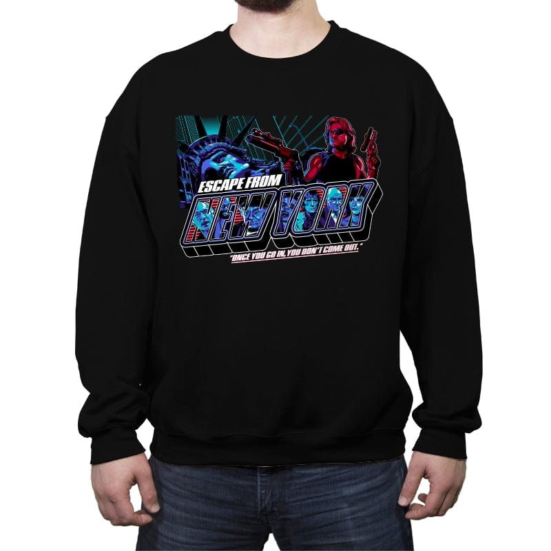 Escape N.Y. - Crew Neck Sweatshirt Crew Neck Sweatshirt RIPT Apparel Small / Black