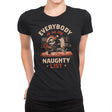 Everybody is on My Naughty List - Womens Premium T-Shirts RIPT Apparel Small / Black