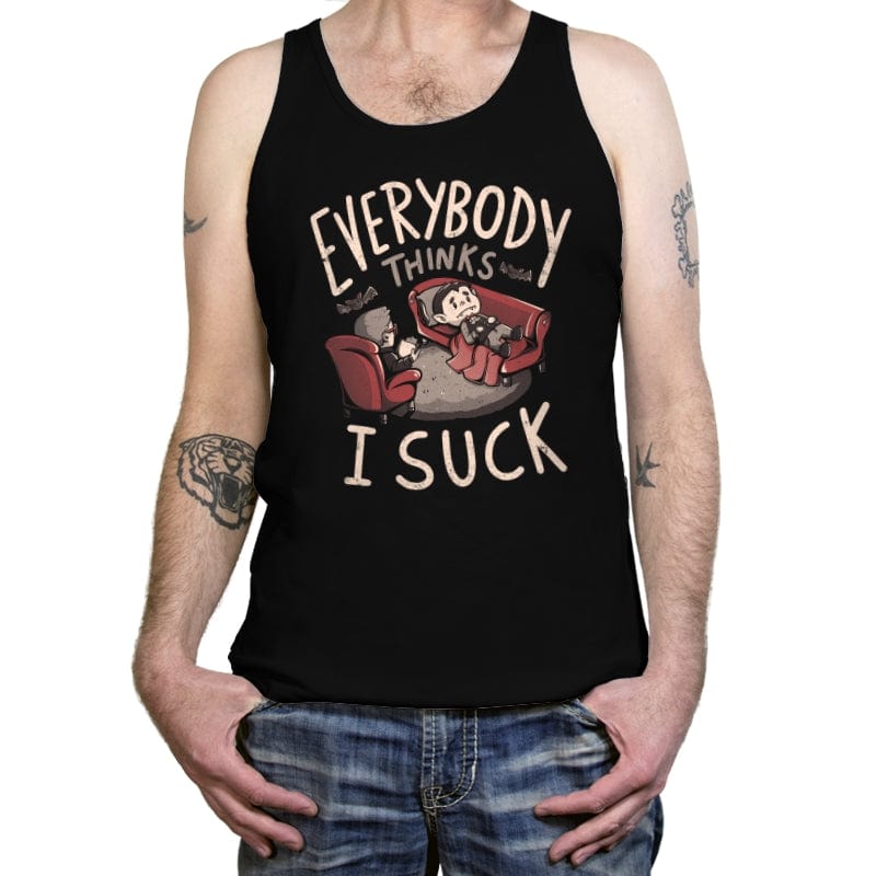 Everybody thinks I Suck - Tanktop Tanktop RIPT Apparel X-Small / Black