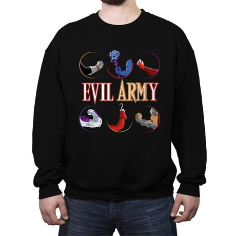 Evil Arm-y - Crew Neck Sweatshirt Crew Neck Sweatshirt RIPT Apparel Small / Black