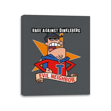 Evil Neighbor - Canvas Wraps Canvas Wraps RIPT Apparel 11x14 / Charcoal