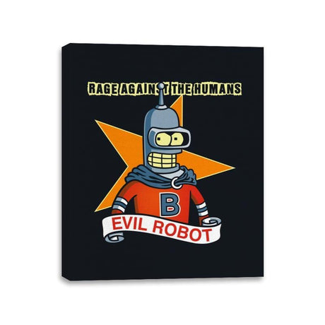 Evil Robot - Canvas Wraps Canvas Wraps RIPT Apparel 11x14 / Black