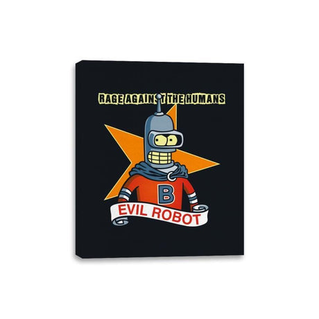 Evil Robot - Canvas Wraps Canvas Wraps RIPT Apparel 8x10 / Black