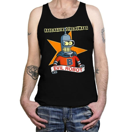 Evil Robot - Tanktop Tanktop RIPT Apparel X-Small / Black