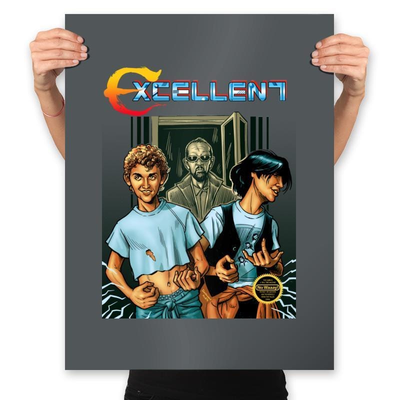 Excellent Gaming - Prints Posters RIPT Apparel 18x24 / Charcoal