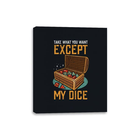 Except My Dice - Canvas Wraps Canvas Wraps RIPT Apparel 8x10 / Black