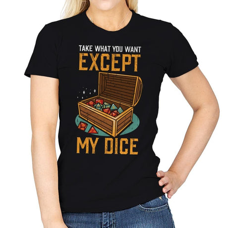 Except My Dice - Womens T-Shirts RIPT Apparel Small / Black