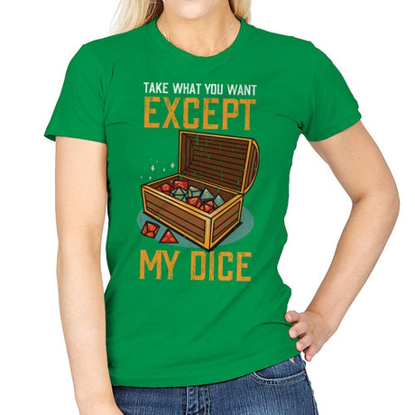 Except My Dice - Womens T-Shirts RIPT Apparel Small / Irish Green