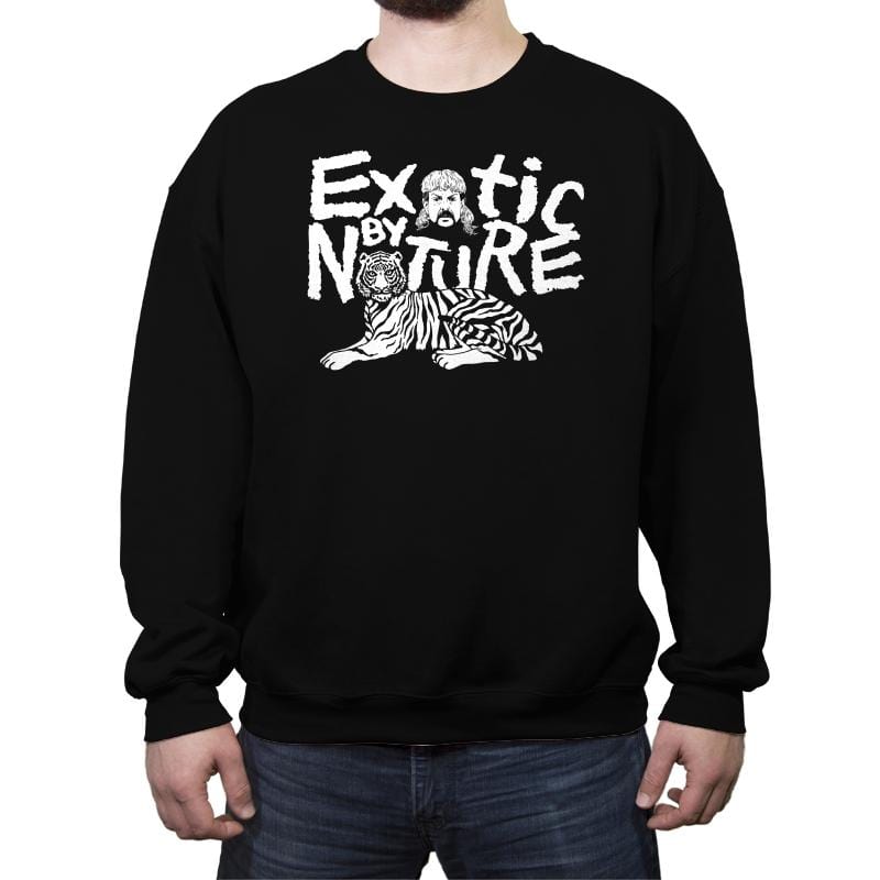 Exotic by Nature - Crew Neck Sweatshirt Crew Neck Sweatshirt RIPT Apparel Small / Black