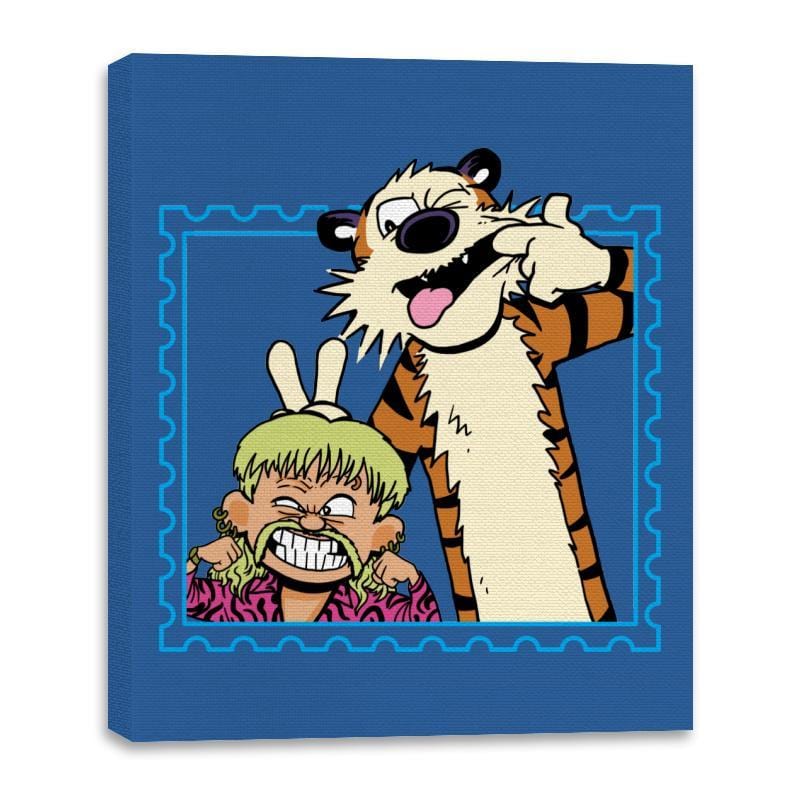 Exotic Joe and Tiger - Canvas Wraps Canvas Wraps RIPT Apparel 16x20 / Royal