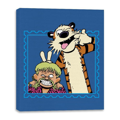 Exotic Joe and Tiger - Canvas Wraps Canvas Wraps RIPT Apparel 16x20 / Royal